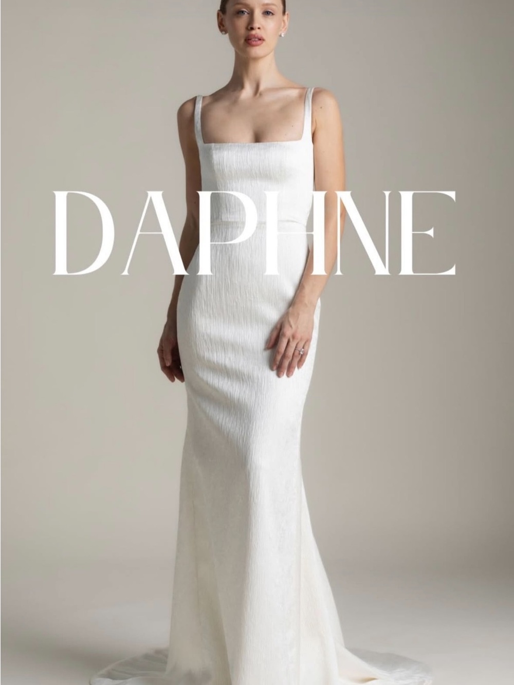 Daphne White Square-Neck Bridal Gown